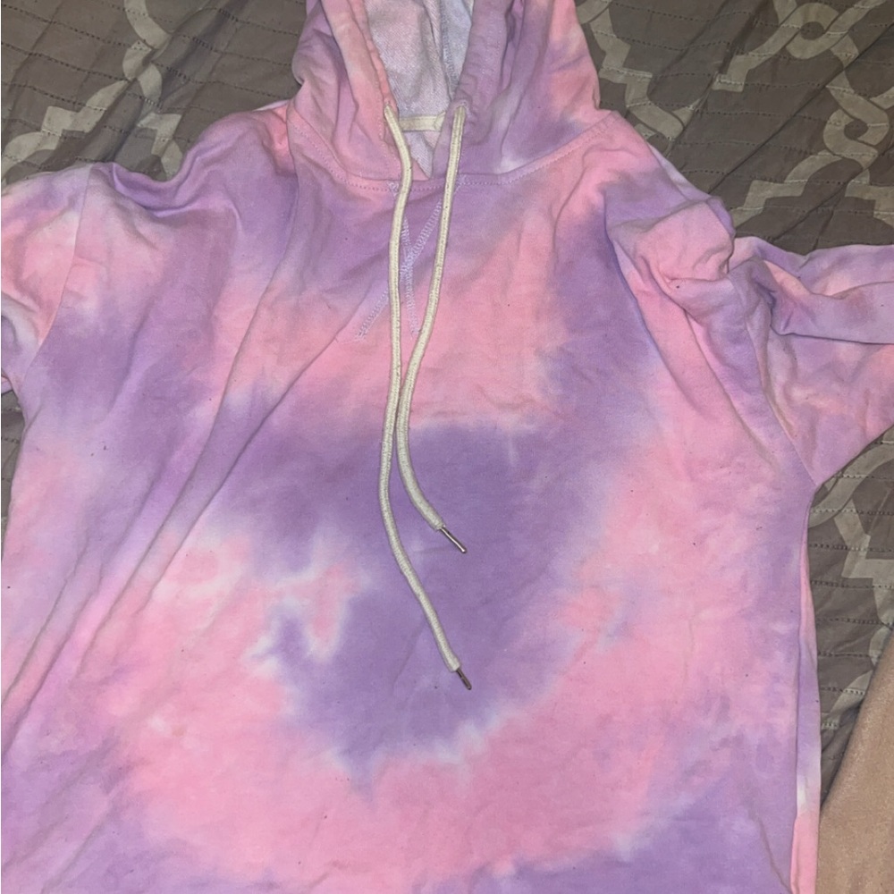 Tie-Dye Hoodie in Pink and Purple